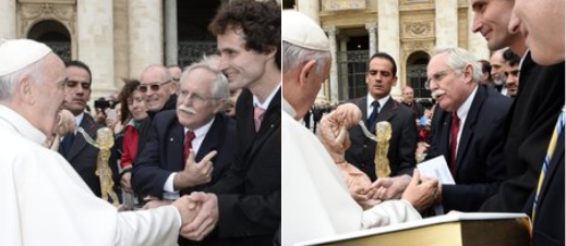 Esc Martin Hudacek con el Papa